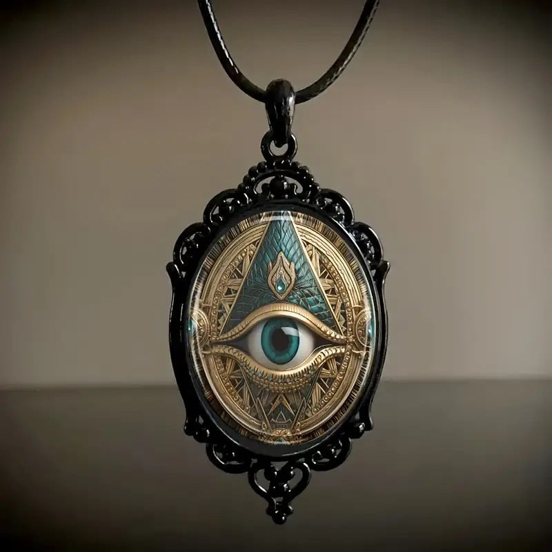 Wholesale Time Gem 18x25mm Vintage Dark Glass Necklace